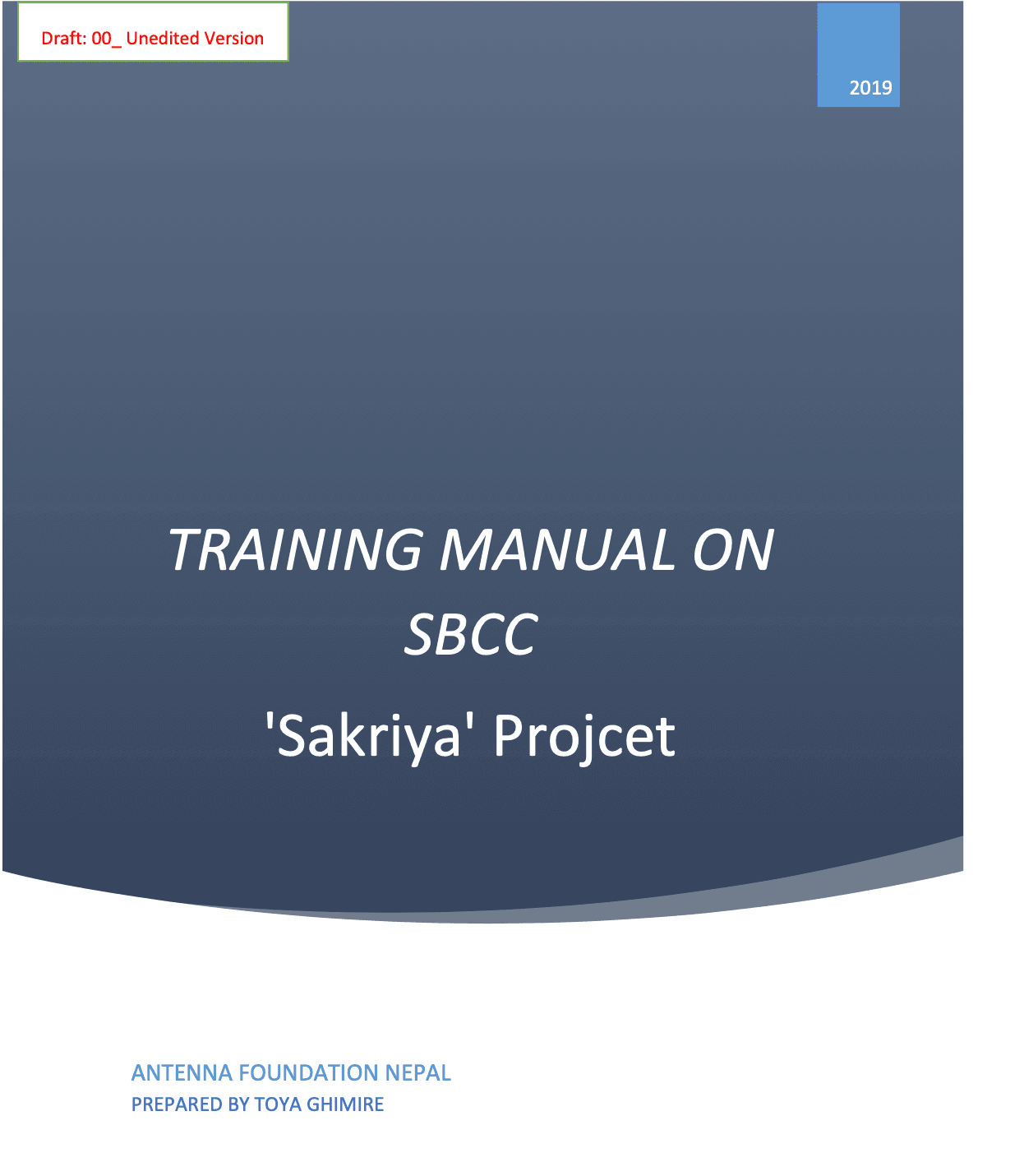 SBCC training Manual